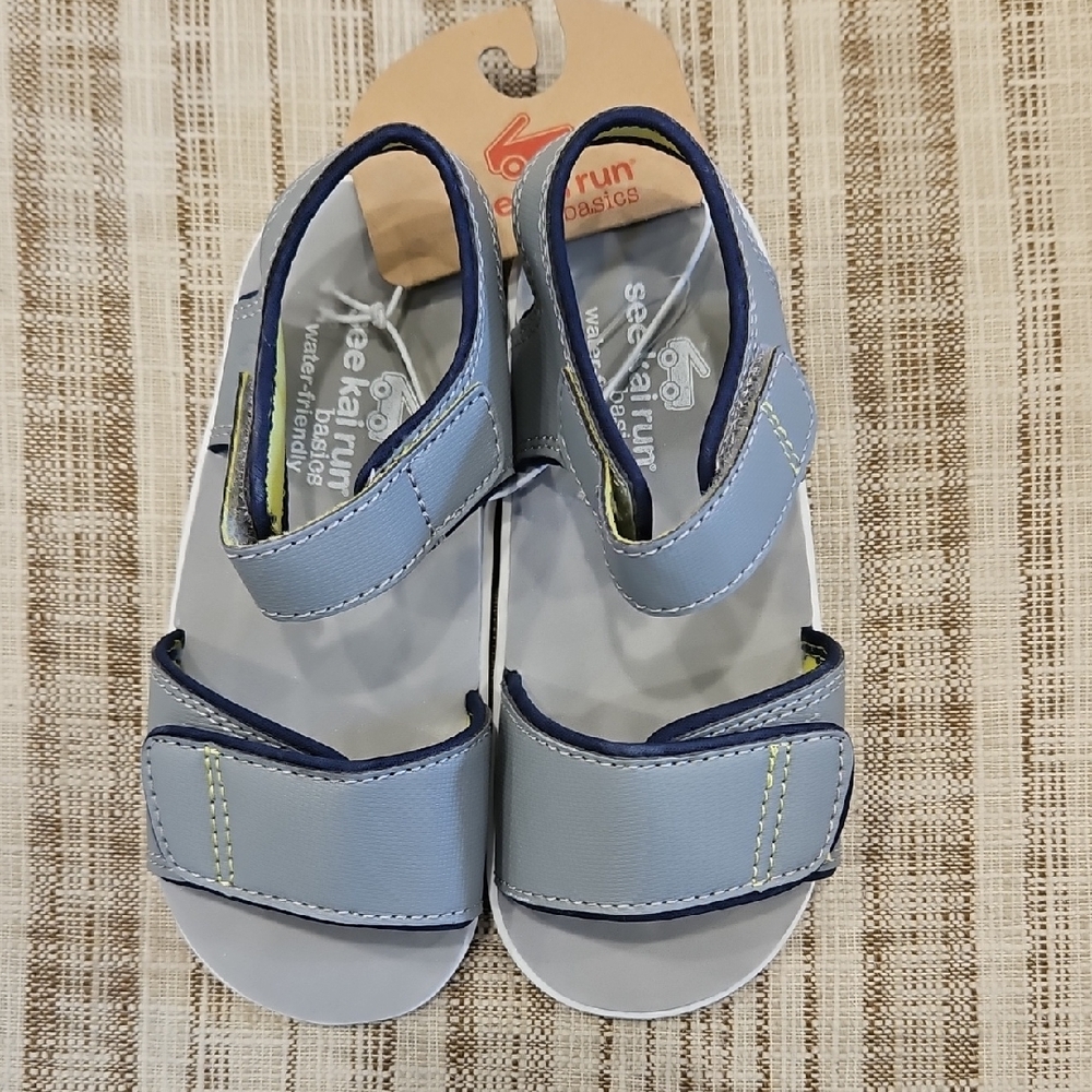 See Kai Run Blue and Gray Kids Sandals